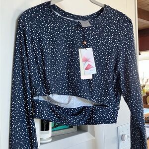 NWT Calia Long Sleeve Swim Top (L)